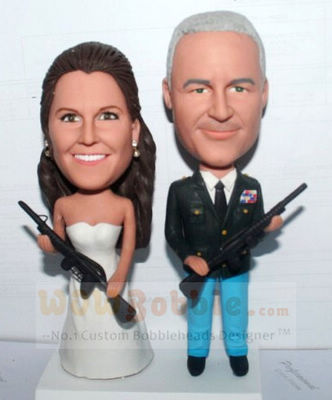 wedding bobbleheads with guns BW44 wedding bobbleheads with guns BW44